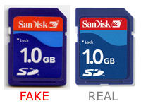 How to spot fake SanDisk SD memory card