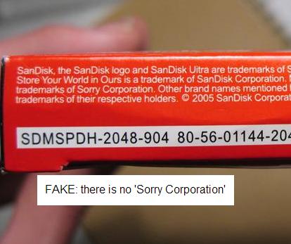 How to spot fake Sony memory card