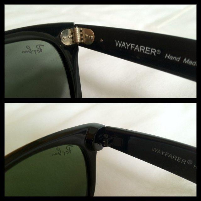 How to spot fake Ray Ban Wayfarer sunglasses, to identify counterfeit and buy genuine Ray Ban Wayfarers
