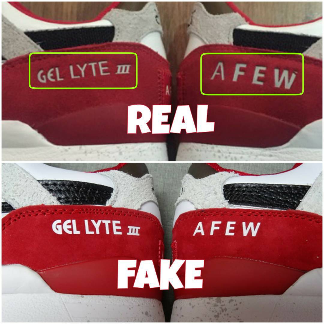 How to spot fake Asics Gel Lyte 3 sneakers - iSpotFake. Do you? - End Clothing Real Or Fake