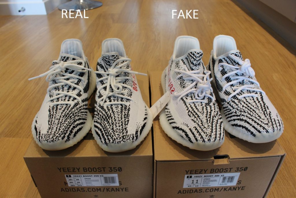 How to spot Adidas Yeezy Boost 350 Zebra sneakers - iSpotFake. Do you?